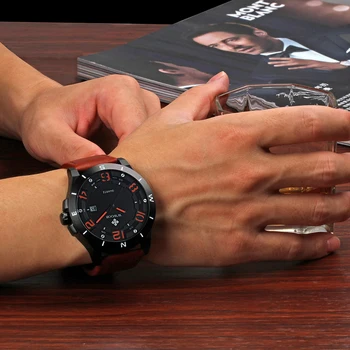 New watch Luxury Brand Men Military Sports Watches Digital 3d surface Quartz watch Wristwatches Leather strap relogio masculino