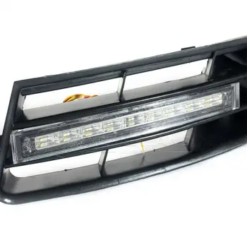 2pcs Bumper Lower Grille Grills LED Fog DRL Daytime Running Light For VW Passat B6 2006-2009 ping D10