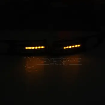 2pcs Bumper Lower Grille Grills LED Fog DRL Daytime Running Light For VW Passat B6 2006-2009 ping D10