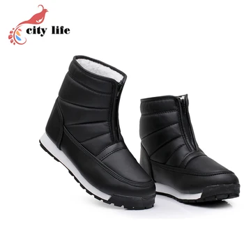 Waterproof Snow Boots For Woman Plus Size 35-44 Leisure Winter Shoes Thickness For The Elderly Students