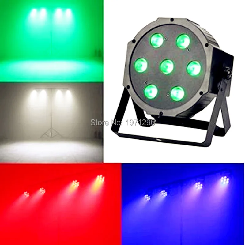 HOT high quanlity 7X9W LED MINI PAR Can Slim Par Light LED Flat Par64 RGB 3IN1 Tri LED