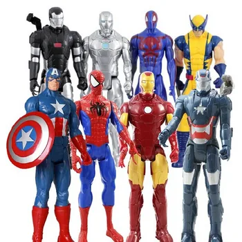 The Avengers Action Figures 30cm PVC Marvel Heros Iron man Spider man Captain America Collections Christmas Gift S40