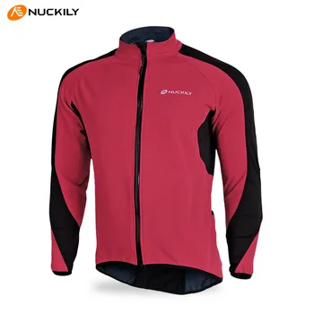 NUCKILY Cycling Winter Super Thermal Windproof Long Sleeve Fleece Sport Roupa Ciclismo Men Mountain Bike Bicycle Cycling Jersey