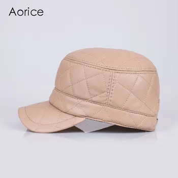 HL067 genuine leather baseball cap/hat brand new men's real leather adjustable army caps/hats with 3 colors