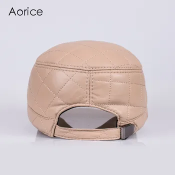 HL067 genuine leather baseball cap/hat brand new men's real leather adjustable army caps/hats with 3 colors