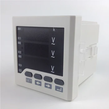 Digital LED display Panel mounting 3 phase AC Voltage meter ,0-450 voltage range ,220V power supply V meter