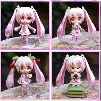 5set (4pcs/set) Anime Q version Oriental cherry Hatsune Miku pvc figure toy tall 10cm via DHL/EMS