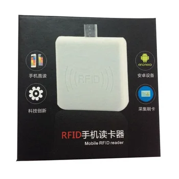 Mini Mobile Phone Card Reader13.56Mhz IC Card Read and Write Micro USB Interface Support Android System + Micro to USB adapter