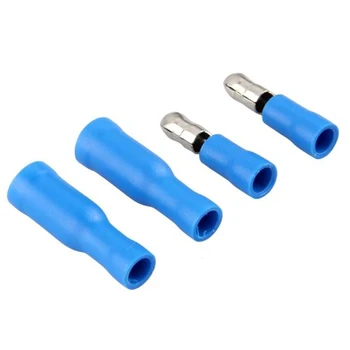 Hot 50 X Blue Male Female Bullet Connector Crimp Terminals Wiring