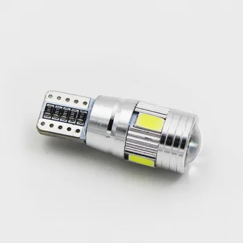 1PCS T10 168 192 W5W 6 led 5630 5730 smd Projector Lens Car parking light dome Lamps Auto Clearance Lights canbus error free 12V