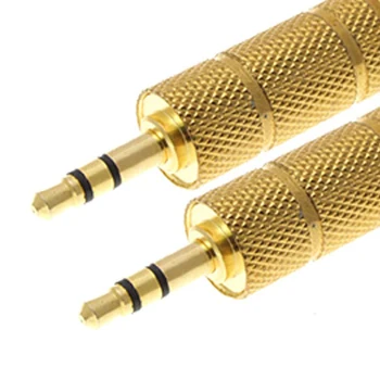 IMC Hot 2 Pcs Gold Plated 3.5mm Stereo Male to 6.3mm Audio Mono Adapter