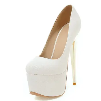 Lloprost ke European Fashion Patent Leather Women Shoes Big Size 30-48 16CM High heels Pumps Platform Party Wedding Shoes JT133
