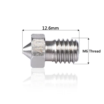 3D printer 3D V6 Extra Nozzle - Stainless Steel Nozzle 0.25mm/0.4mm/0.8mm for 1.75/3.0 for 3D printer