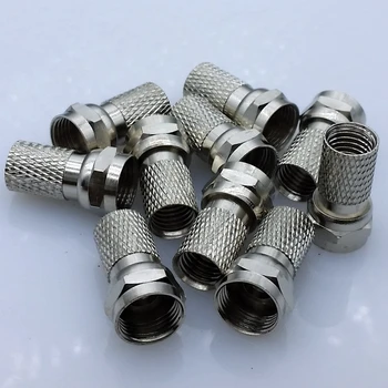 75-5 F type connector Digital cable TV coax plug for cable TV screw coax plug F-type connector 10pcs/lot