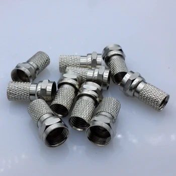 75-5 F type connector Digital cable TV coax plug for cable TV screw coax plug F-type connector 10pcs/lot