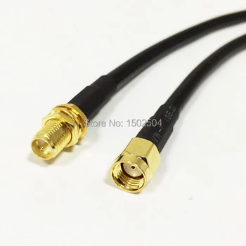 New RP-SMA Male Plug Connector Switch RP-SMA Female Jack Convertor RG58 50CM 20