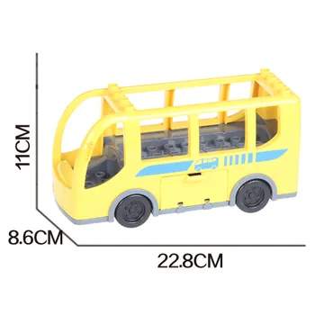 Bus and Driver Set Baby Toys Big Building Blocks DIY Bricks Compatible with Duploeed brinquedos