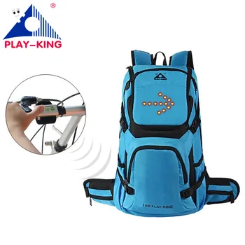 2017 new LED turn signal backpack outdoor riding bicycle bag Backpack Travel sports breathable waterproof remote control 35L