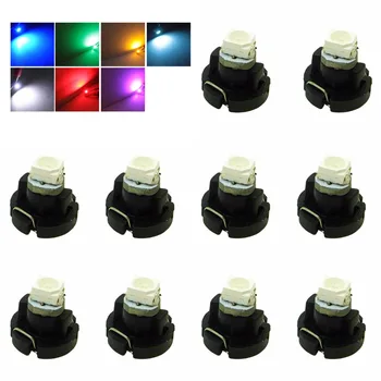 10x T3 LED 3528 SMD Car Cluster Gauges Dashboard White / Ice Blue / Blue / Red / Pink / Green instruments panel Light bulbs