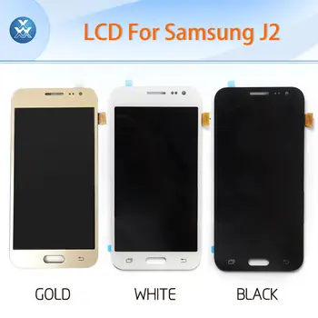 Black white gold LCD screen for Samsung Galaxy J2 J200 LCD display touch panel digitizer assembly complete replacement screen