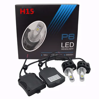 2Pcs H15 Car PHILIPSMZ LED HeadLight DRL Kit Bulb High Low Lamp 110W 10400lm 6000K Canbus No Error High/Low Dual Beam For Cars