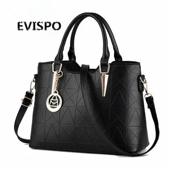 EVISPO New Leather Handbag Vintage Women Messenger Bag Crossbody Satchel Briefcase Bowknot Bolsas Femininas Messenger Bags