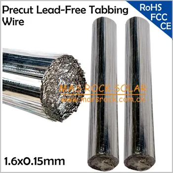 Precut Lead-Free 1.6x0.15mm Solar Tab Wire,1.6mm Solar Tabbing Wire, Nonlead PV Ribbon Wire for DIY Solar Panel