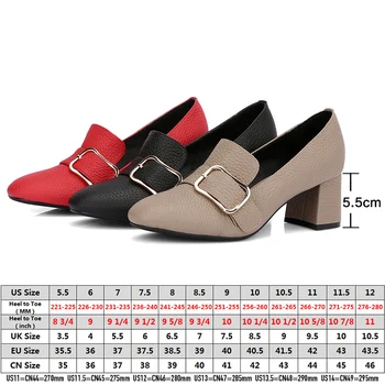 MALILAN 2017 Spring Genuine Leather Women High Heel Pumps Black Medium Heel Shoes Sexy Womens Heels Casual Women Office Shoes