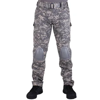 Camouflage military Combat pants men trousers tactical army pants with Removable knee pads ACU