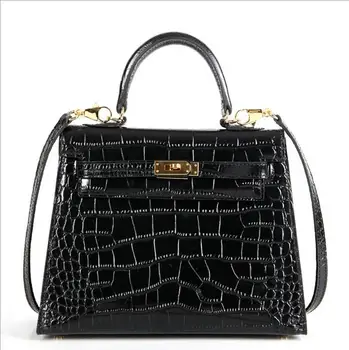 CROSS OX 2016 Fashion Women's Crocodile Pattern Genuine Leather Handbags For Women Shoulder Bag Alligator Messenger Bag