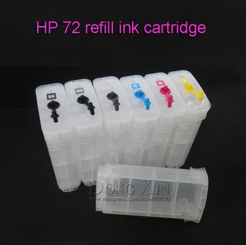 1 Set Ink Refill Kit For HP 72 Refillable Ink Cartridge With Chip For HP Designjet T610 T620 T770 T790 T1100 T1100PS T1120 T1200