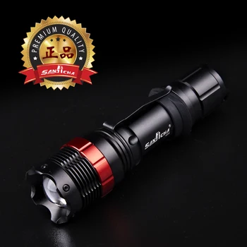 In the USA zoom flashlight rechargeable LED flashlight focusing long-range hunting household mini