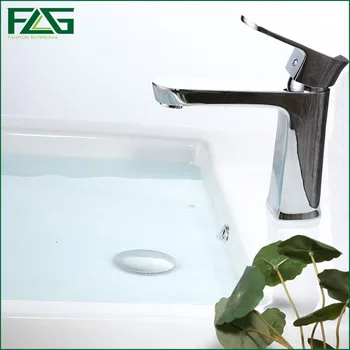 Cool Beautiful Water Faucet Bath Mat Chrome Faucet Ceramic Valve Deck Mounted Dropshipping Cold & Hot Faucet Bathroom FLG100015