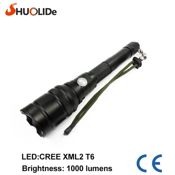 Waterproof T6 1000Lumens CREE XML2 LED Flashlight power Torch light For 3xAAA Battery or 2x18650 battery led torch