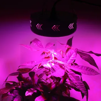 Full Spectrum MINI UFO High Power AC85~265V 216W 12Blue+6warm white+6white+3IR+3UV LED Grow Lights for Hydroponics Flowers