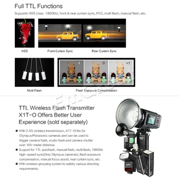 Newest Godox TT350O Mini Speedlite Camera Flash TTL HSS GN36 1/8000S for Olympus/Panasonic Mirrorless DSLR Camera