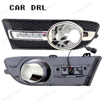 2pcs Daytime Running Lights LED DRL With Fog Lamp Cover Case for B/uick E/xcelle G/T High Configuration 2010 -2013