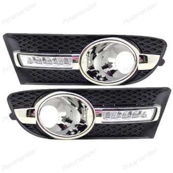 2pcs Daytime Running Lights LED DRL With Fog Lamp Cover Case for B/uick E/xcelle G/T High Configuration 2010 -2013