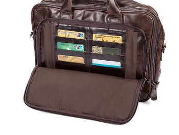 2017 new men's Genuine Leather casual business briefcase multi-functional bags Messenger men's Shoulder Crossbody Laptop handbag