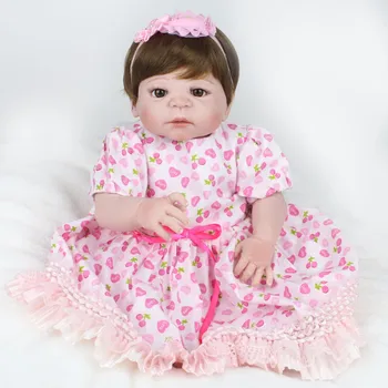 Real Doll Reborn Girl 22 inch Lifelike BeBe Girl Reborn Silicone 55cm Handmade bonecas reborn de silicone inteiro