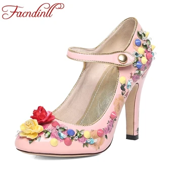 FACNDINLL 2017 new fashion brand women shoes sexy high heels women pumps white pink wedding party crystal casual shoes woman