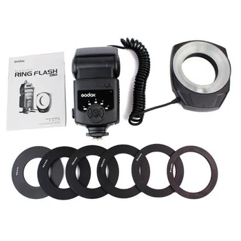 Godox ML-150 Macro Ring Flash Light Guide Number 10 with 6 Lens Adapter Rings For Canon Nikon Pentax Olympus DSLR cameras