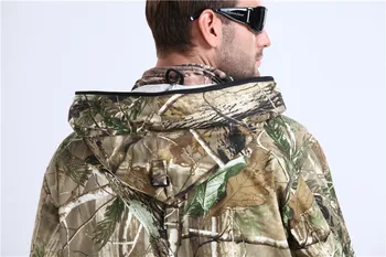 Outdoor Fishing Bird Clothes Anti-mosquito Insects Military Hunting Camouflage Clothing Bionic Camouflage Hooded Veil Plus Size