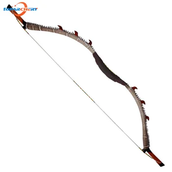 Traditional Handmade Recurve Bow Archery 35lbs 40lbs 45lbs Fiberglass Laminated Wooden Long Bow for Hunting Shooting Sport Games
