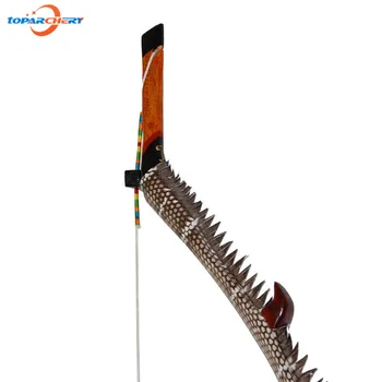 Traditional Handmade Recurve Bow Archery 35lbs 40lbs 45lbs Fiberglass Laminated Wooden Long Bow for Hunting Shooting Sport Games