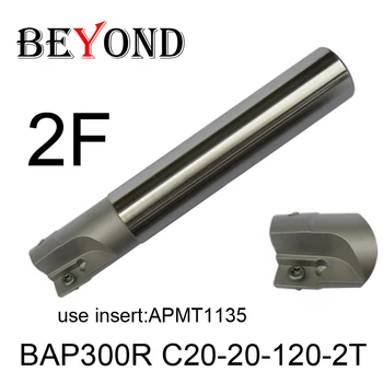 BAP300R C20-20-120-2T,Right angle 90 degree milling cutter arbor Fraise en bout for APMT1135 carbide inserts 2 flute