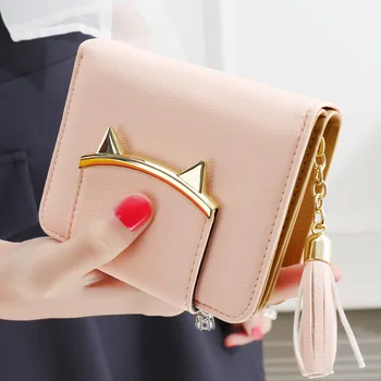 Fashion women wallets Ladies short design zipper coin purse cute Student Wallet