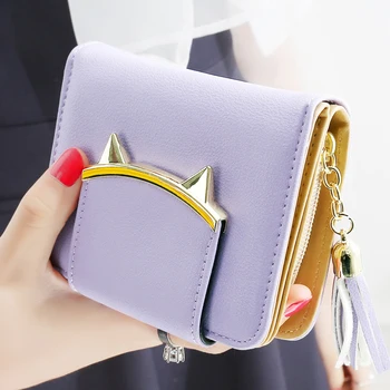 Fashion women wallets Ladies short design zipper coin purse cute Student Wallet