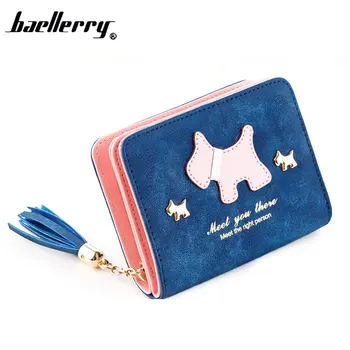 New 2017 Women Wallets and Purses Dull Polish+Cute Horse Design Female Card Holder Wallets Women Coin Bag With Tassel