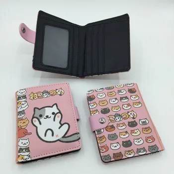 Japanese Game Neko Atsume Synthetic Leather Exquisite Button Wallet/Purse